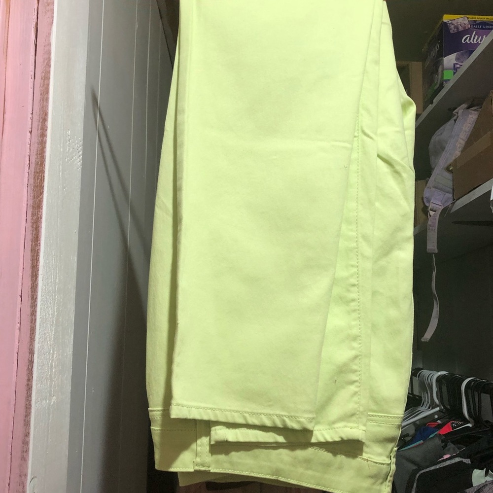 Neon green skinny jeans